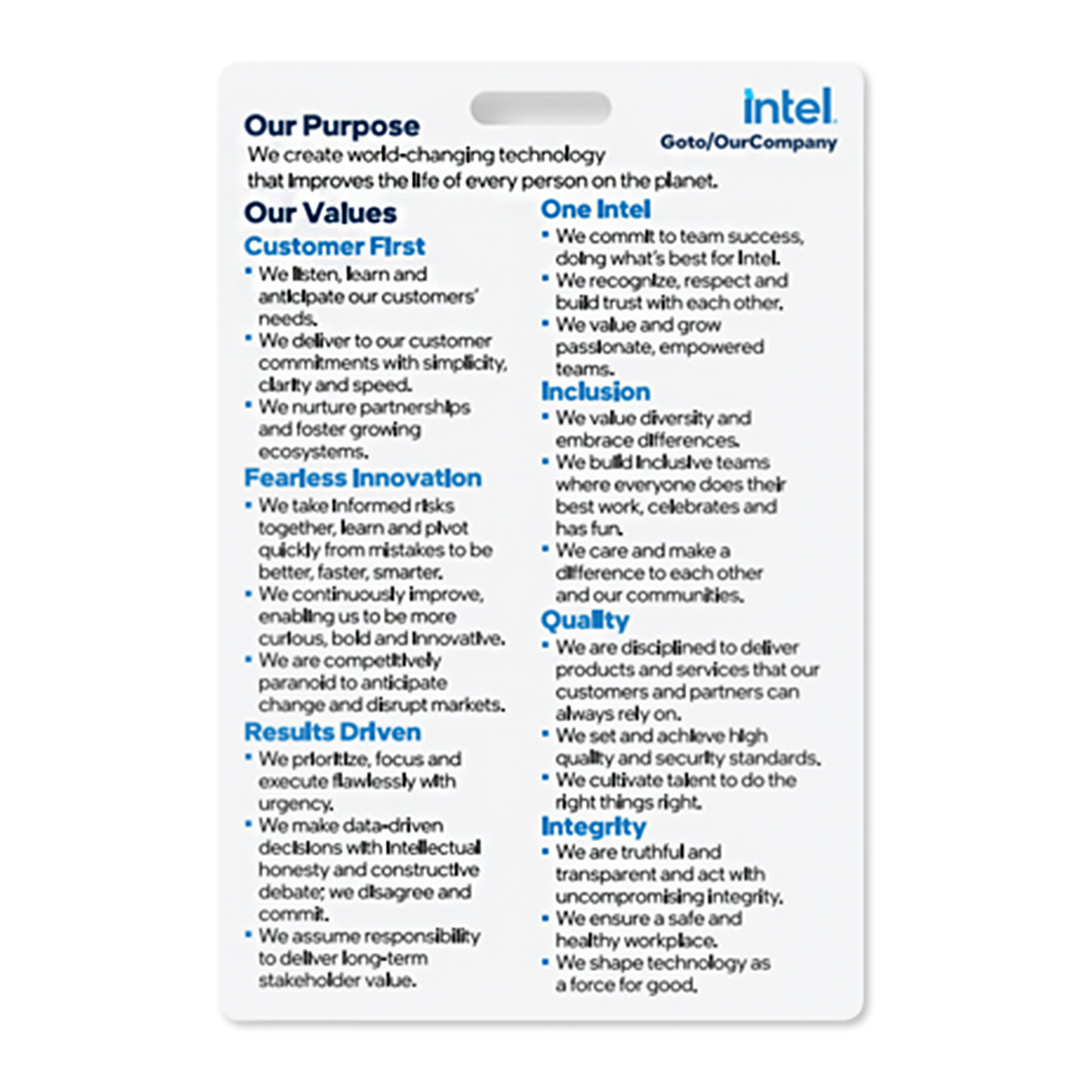 Intel 2026 Calendar Badge